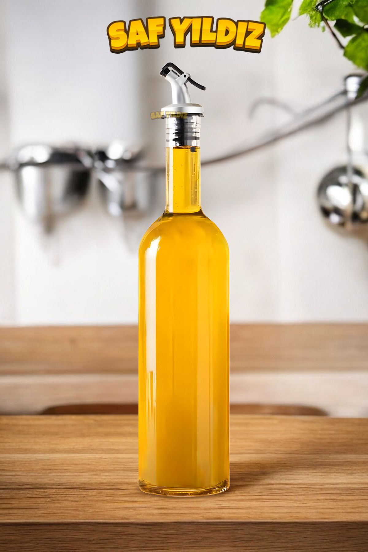 1 Litre Zeytinyağı Sıvıyağ Şişesi Yağdanlık Yağlık Sirkelik Pekmezlik SFYLDZ-20
