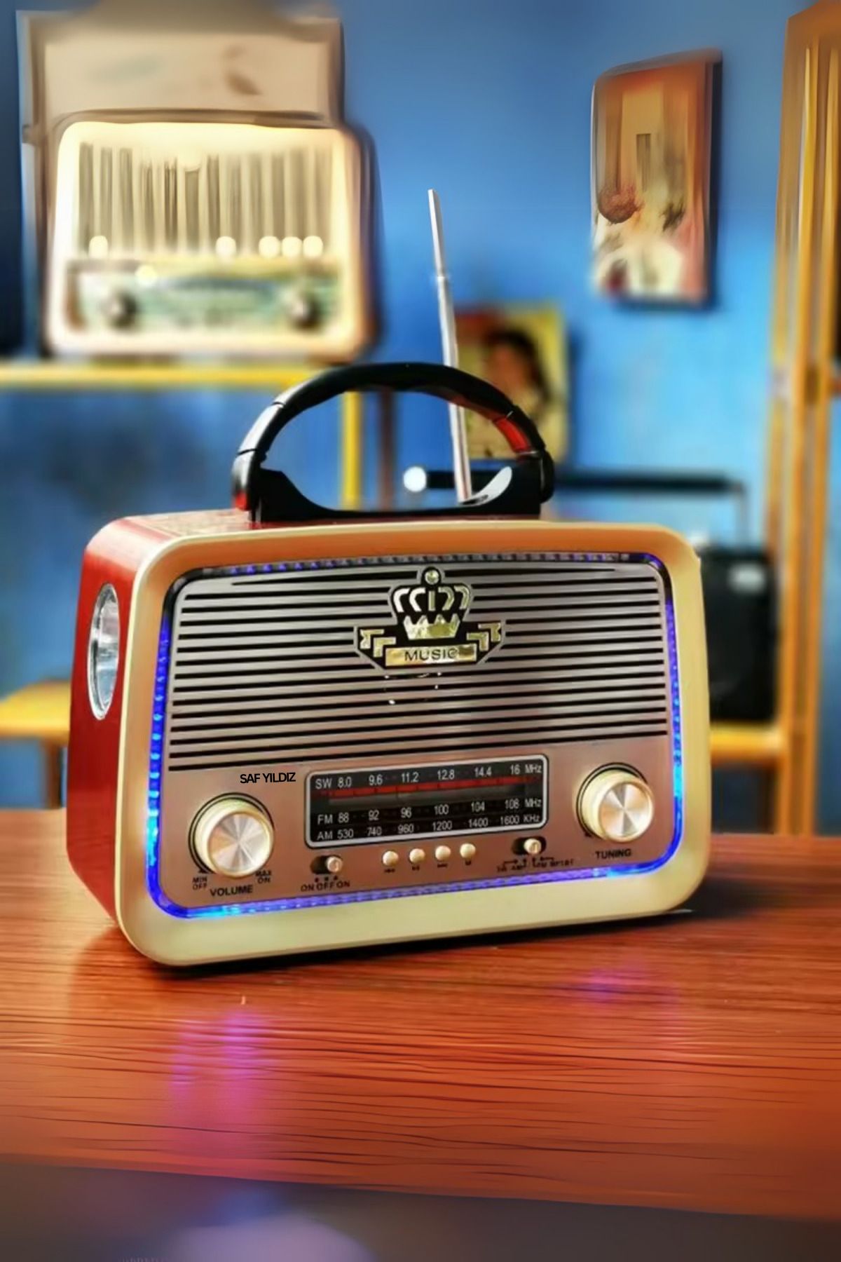 301 Eskitme Tasarımlı Bluetooth’lu Nostalji Radyo – FM, SD Kart, AUX SFYLDZ-301