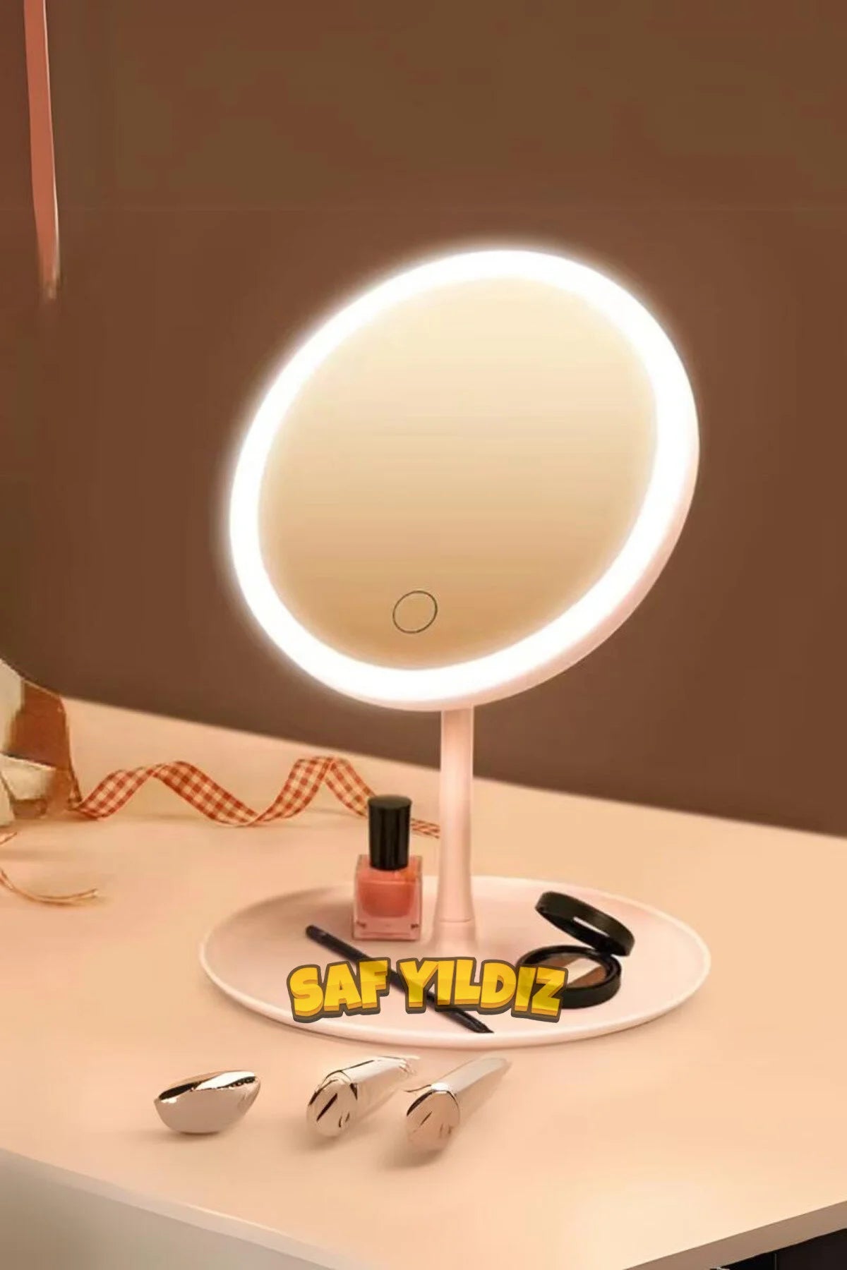 Dokunmatik LED Işıklı USB Şarjlı Makyaj Aynası