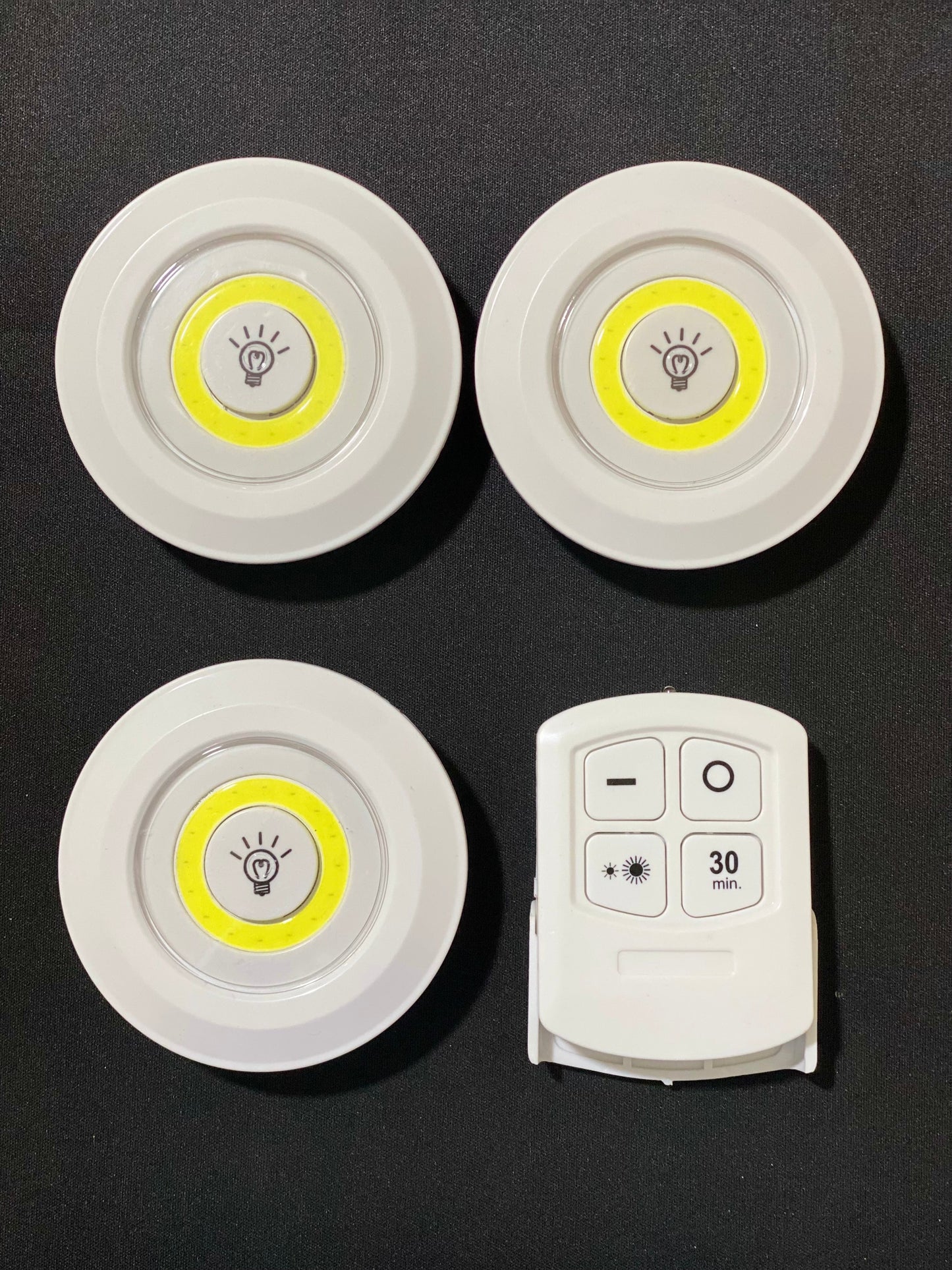 3’lü spot lamba tezgah altı dolap altı içi kumandalı pilli