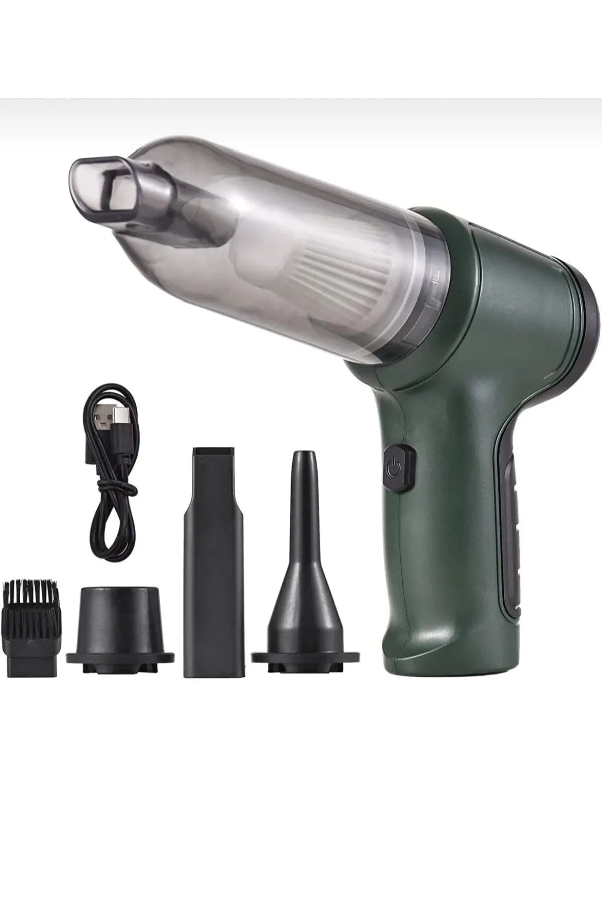 12000Pa Güçlü Emişli Kablosuz Araç Süpürgesi – Üfleme Özellikli, 5000mAh Şarjlı El Süpürgesi | 120W Ev ve Araç İçi Temizlik