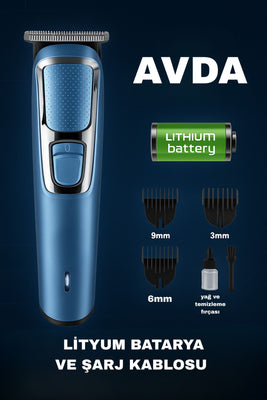 Şarjlı Tıraş Makinesi - Sessiz, Kablosuz, 3 Başlık, Erkek Bakım Cihazı