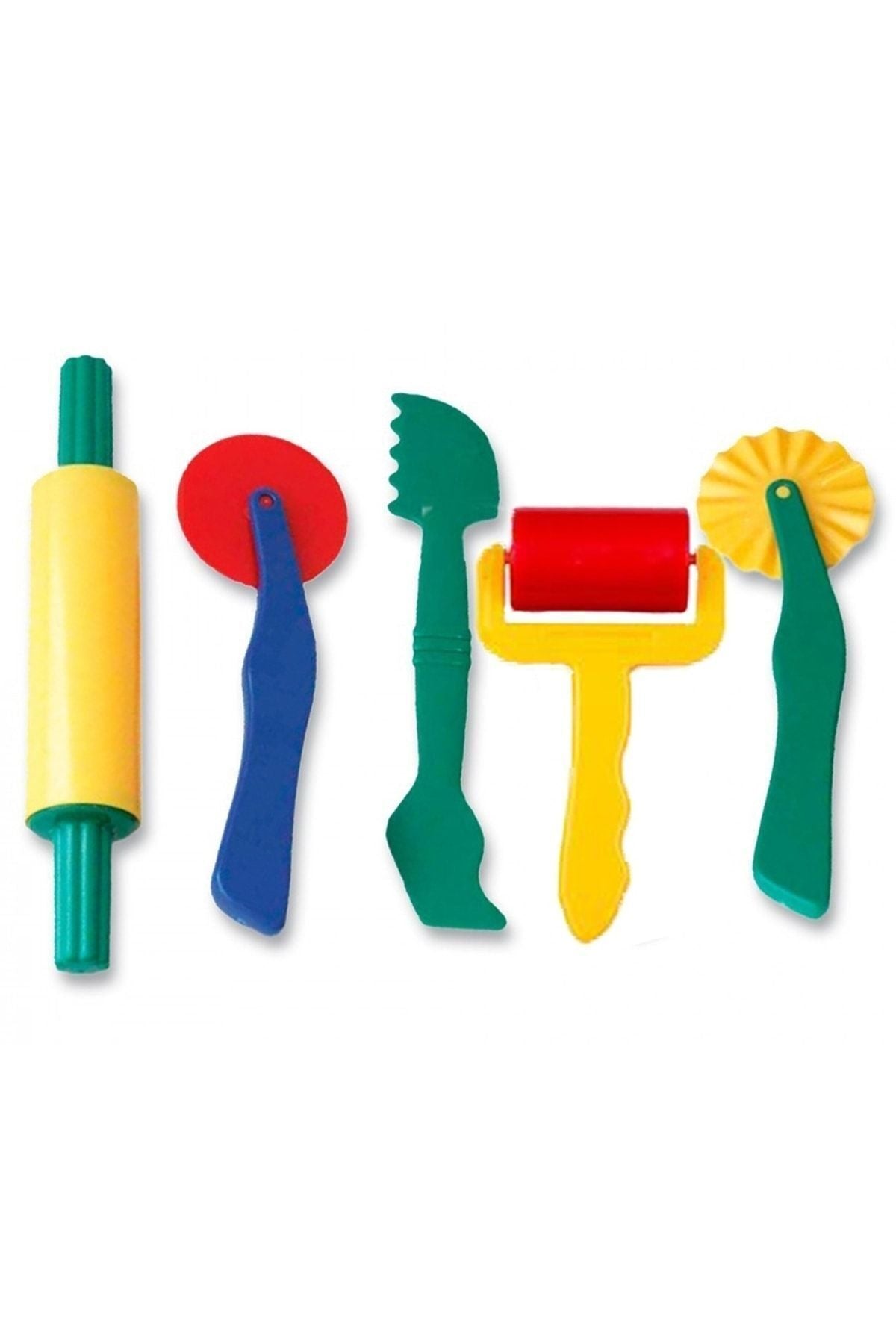 Oyun Hamuru Kalıbı 5'li Şekillendirme Seti - Südor Merdane Bıçak Oklava Silindir