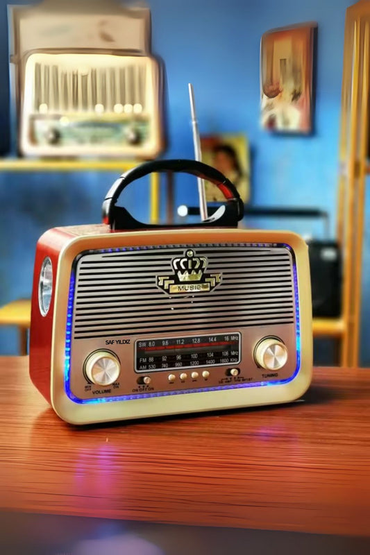 301 Eskitme Tasarımlı Bluetooth’lu Nostalji Radyo – FM, SD Kart, AUX SFYLDZ-301