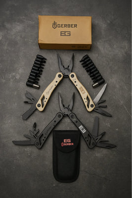 Gerber Çok Fonksiyonlu Pense Tornavida Çakı Seti Bez Kılıflı