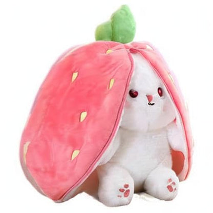 TuYines Çilekli Tananşan Peluş Oyuncak 9.8in/25cm Tananşan Doldurulmuş Haynananlar Peluş Oyuncak, Fermuarlı Tersinir Çilek Hananuç Tananşan, Tananşan Peluş Oyuncak Erkek Kız için pink, Tuyines