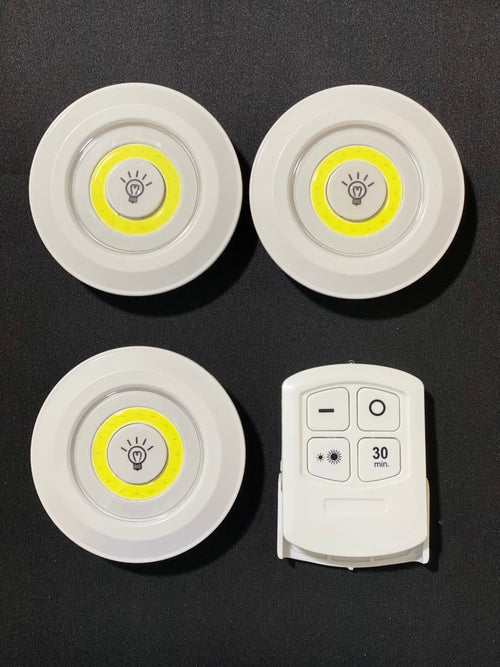 3’lü spot lamba tezgah altı dolap altı içi kumandalı pilli