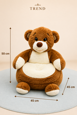 TREND 50 cm Çocuk Peluş Ayı Koltuk – Yumuşak Oyuncak Oturak, Kahverengi