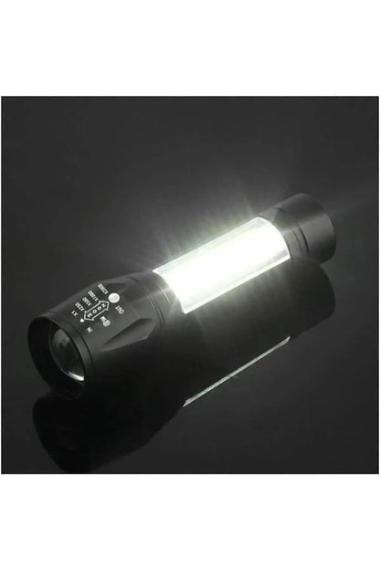 Ultra Güçlü 2500 Lumen COB LED El Feneri - USB Şarjlı, 5W Avcılık ve Kamp Feneri